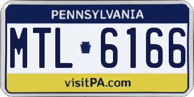 PA license plate MTL6166