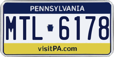 PA license plate MTL6178
