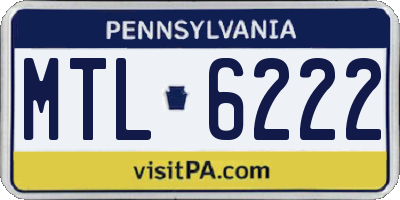 PA license plate MTL6222