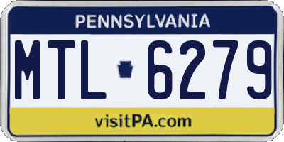 PA license plate MTL6279
