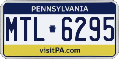 PA license plate MTL6295