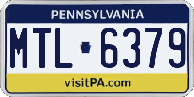PA license plate MTL6379