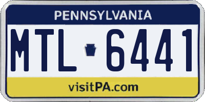 PA license plate MTL6441