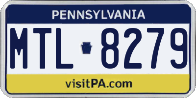 PA license plate MTL8279