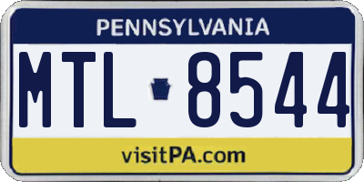 PA license plate MTL8544