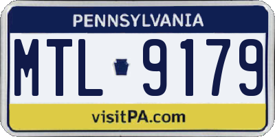 PA license plate MTL9179