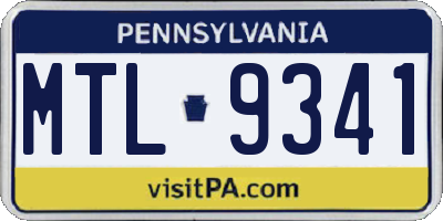 PA license plate MTL9341