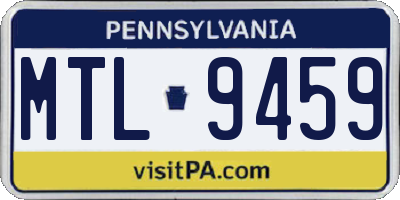 PA license plate MTL9459