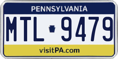 PA license plate MTL9479