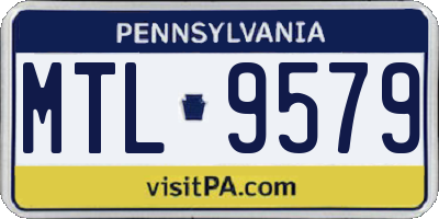 PA license plate MTL9579