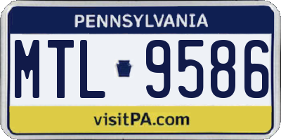PA license plate MTL9586