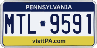 PA license plate MTL9591