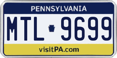 PA license plate MTL9699
