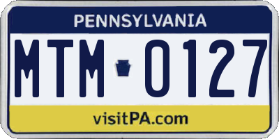 PA license plate MTM0127