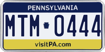 PA license plate MTM0444