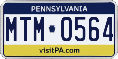 PA license plate MTM0564
