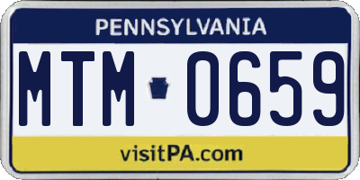 PA license plate MTM0659