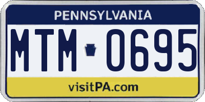 PA license plate MTM0695