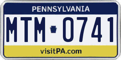 PA license plate MTM0741