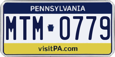 PA license plate MTM0779