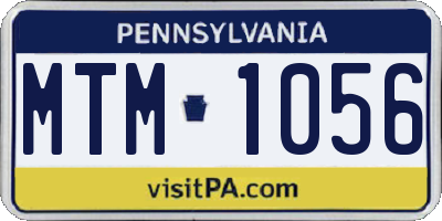 PA license plate MTM1056