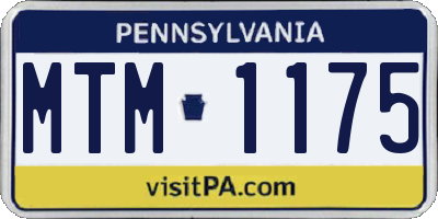 PA license plate MTM1175