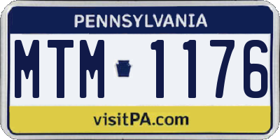 PA license plate MTM1176
