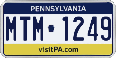 PA license plate MTM1249