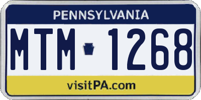 PA license plate MTM1268