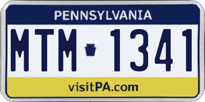 PA license plate MTM1341