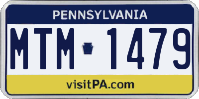 PA license plate MTM1479