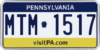 PA license plate MTM1517