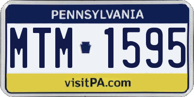 PA license plate MTM1595