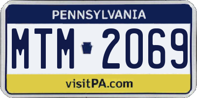 PA license plate MTM2069