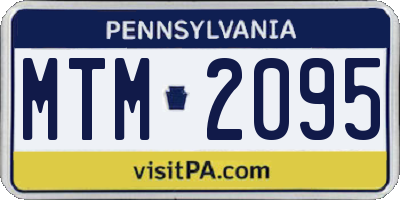 PA license plate MTM2095