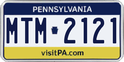 PA license plate MTM2121