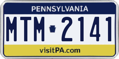PA license plate MTM2141