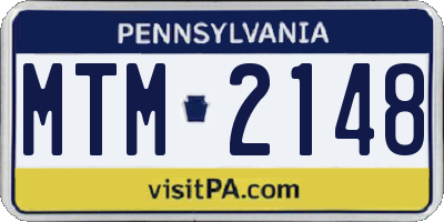 PA license plate MTM2148