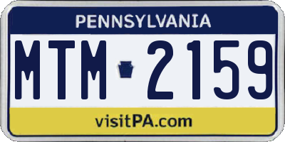 PA license plate MTM2159