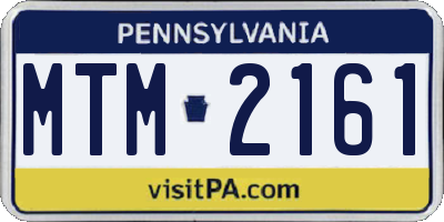 PA license plate MTM2161