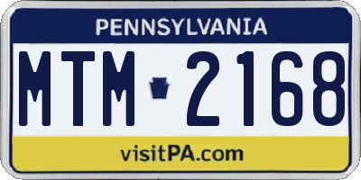 PA license plate MTM2168