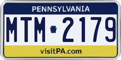 PA license plate MTM2179