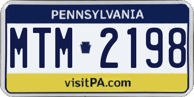 PA license plate MTM2198