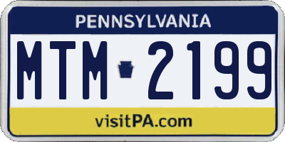 PA license plate MTM2199