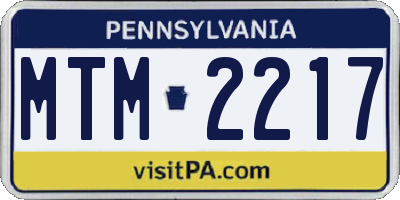 PA license plate MTM2217