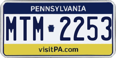 PA license plate MTM2253