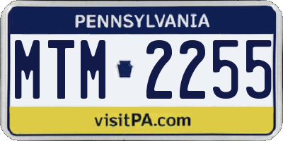 PA license plate MTM2255