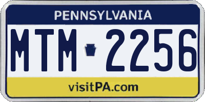 PA license plate MTM2256