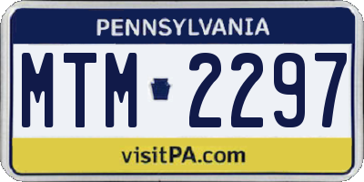 PA license plate MTM2297