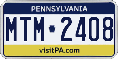 PA license plate MTM2408